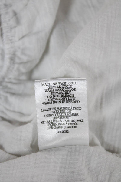 Z Supply Womens T-Shirt Dress White Cotton Blend Short Sleeve Size S