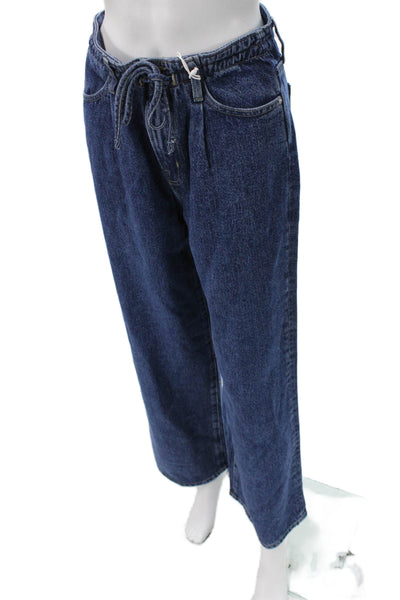 AG Adriano Goldschmied Womens Cropped Jeans White High Rise Cotton Size 25