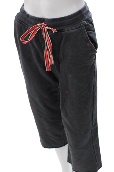 Sundry Womens Gray Spotted Cotton Drawstring Capri Pants Size 1