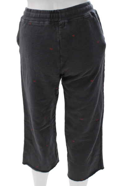 Sundry Womens Gray Spotted Cotton Drawstring Capri Pants Size 1