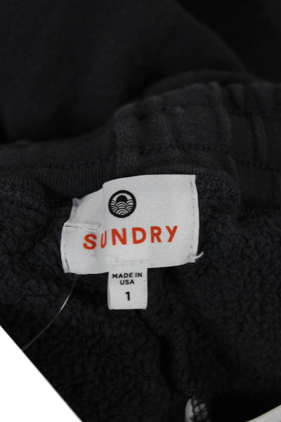 Sundry Womens Gray Spotted Cotton Drawstring Capri Pants Size 1