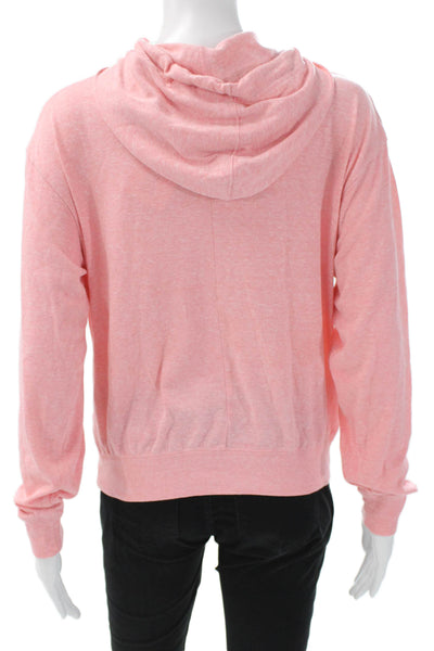 Nike Womens Pink Cotton Pullover Hoodie Long Sleeve Size S