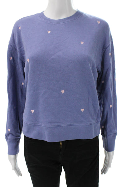 Rails Womens Pullover Sweatshirt Purple Cotton Crew Neck Long Sleeve Size S