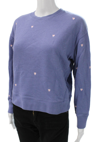 Rails Womens Pullover Sweatshirt Purple Cotton Crew Neck Long Sleeve Size S
