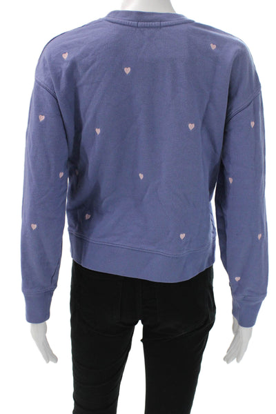 Rails Womens Pullover Sweatshirt Purple Cotton Crew Neck Long Sleeve Size S