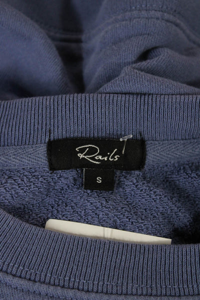 Rails Womens Pullover Sweatshirt Purple Cotton Crew Neck Long Sleeve Size S