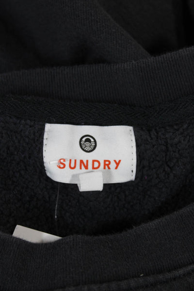 Sundry Womens Pullover Sweatshirt Spotted Gray Long Sleeve Size 1