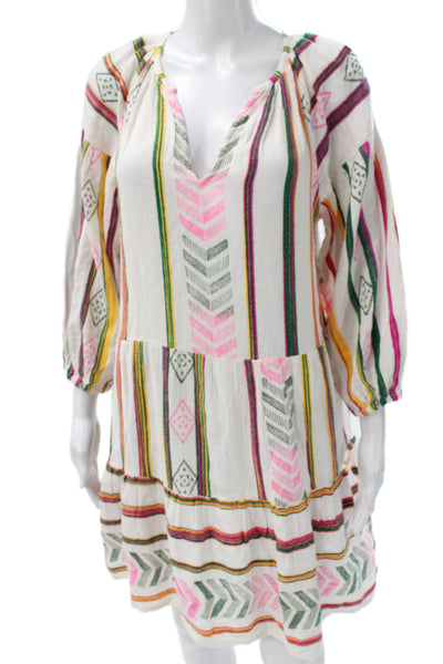 Velvet by Graham & Spencer Women Trapeze Swing Striped Mini Dress Size S