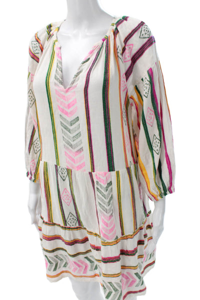Velvet by Graham & Spencer Women Trapeze Swing Striped Mini Dress Size S