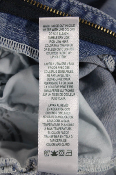 Frame Women High Rise Wide Leg Jeans Blue Cotton Blend Size 27