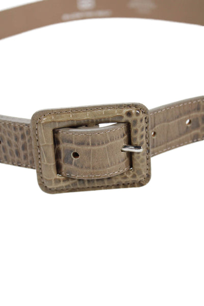 B Low The Belt Womens Medium Width Croc Embossed Leather Belt Brown Size Medium