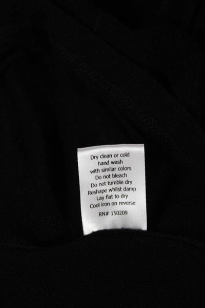 La Ligne Women Basic T Shirt Turtleneck Long Sleeve Black Viscose Size S