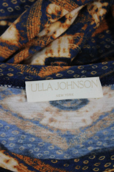 Ulla Johnson Womens Multicolor Geometric Crewneck Cotton Longsleeve Tee Size M