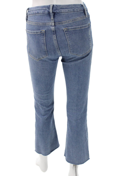 Frame Womens Bootcut Jeans Blue Mid Rise Button Size 26