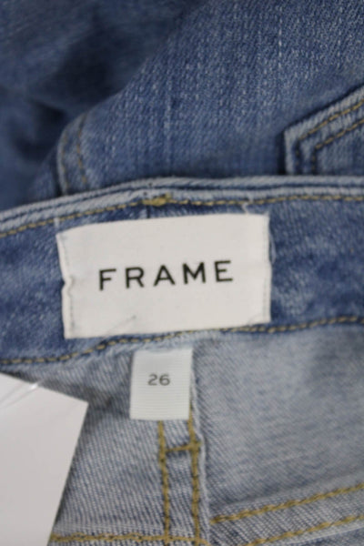 Frame Womens Bootcut Jeans Blue Mid Rise Button Size 26