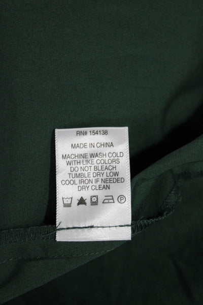 Staud Womens Shirt Dress Green Cotton Half Sleeve Round Neck Size XS