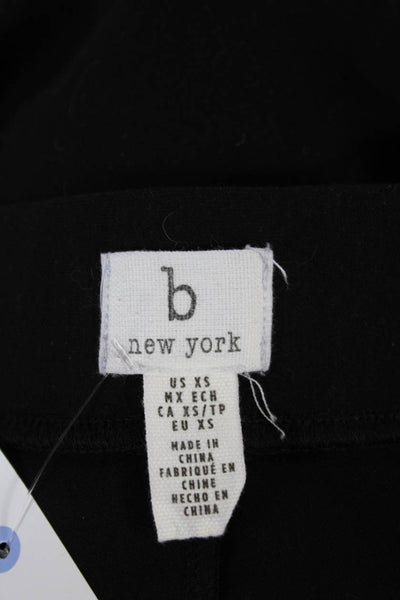 B New York Womens Ankle Leggings Black Viscose Size XS
