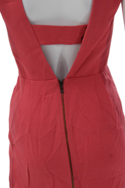 Roland Mouret Women Sheath Dress Pink Cowl Neck Knee-Length Size 4