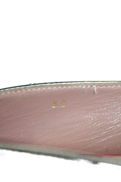 RED Valentino Womens Leather High Heel Pumps Gold Size 38 8