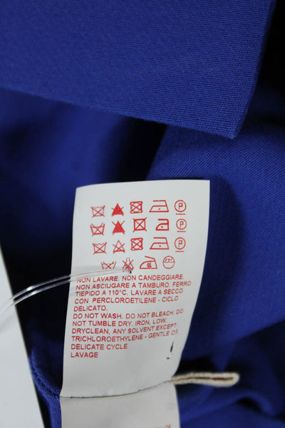Marni Women Basic Sleeveless Cotton Round Neck Blouse Blue Size 38