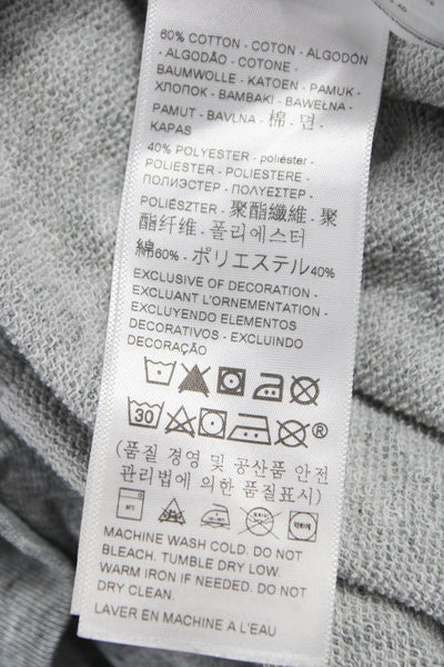 Levis Unisex Adults Pullover Hoodie Gray Cotton Crew Neck Size L