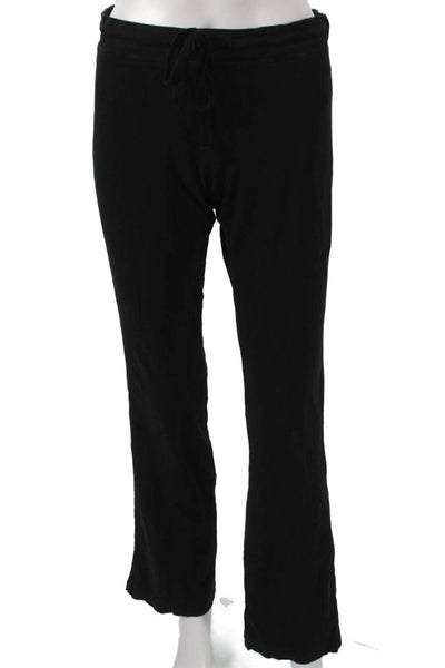James Perse Women Sweatpants Black Cotton Pull On Size 0