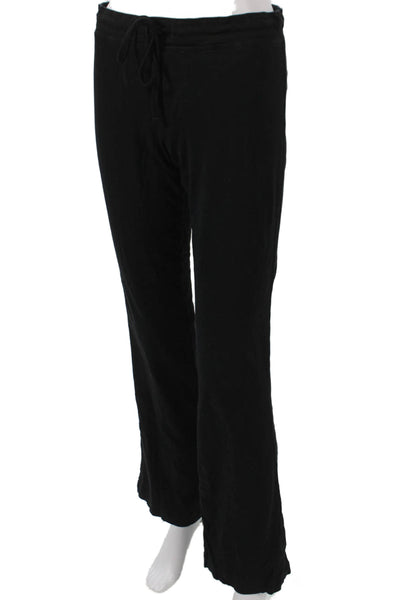 James Perse Women Sweatpants Black Cotton Pull On Size 0