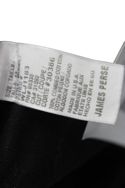 James Perse Women Sweatpants Black Cotton Pull On Size 0