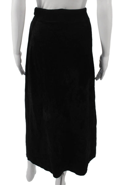 ALC Women Maxi Skirt Black Viscose Pull On Long Size M