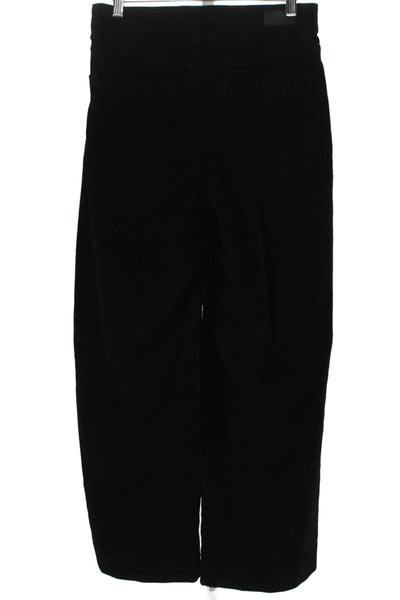 DL1961 Womens Wide-Leg Pants Black Button Closure Size 28