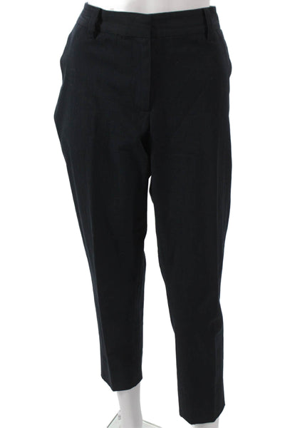 Becken Womens Black Ankle Pants Cotton Zip Closure Size 6