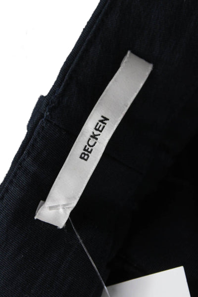 Becken Womens Black Ankle Pants Cotton Zip Closure Size 6