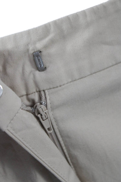 Weekend Max Mara Women Chino Pants Beige Cotton Zip Size 6