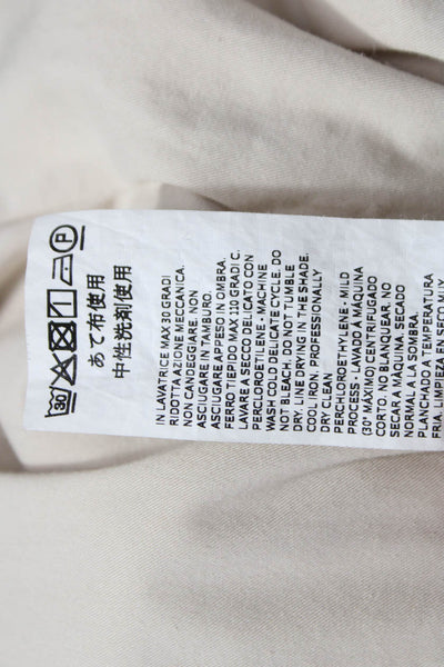 Weekend Max Mara Women Chino Pants Beige Cotton Zip Size 6