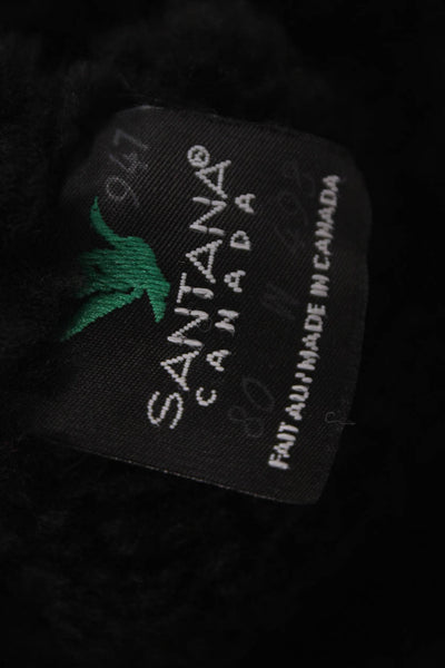 Santana Canada Womens Leather Pull On Ankle Boots Black Size 8