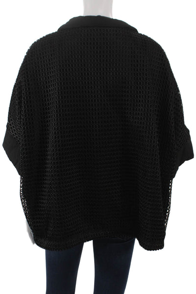 Landi Women Basic Jacket Black Zip 3/4 Sleeve Size 2