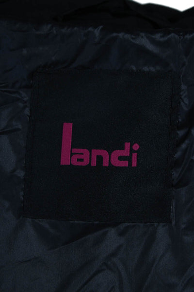 Landi Women Basic Jacket Black Zip 3/4 Sleeve Size 2