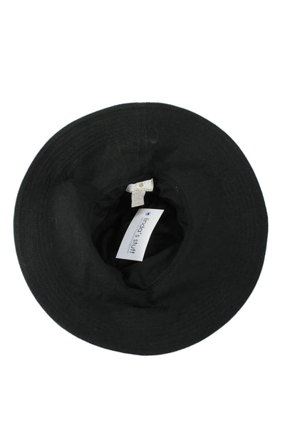 Helen Kaminski Women's Wide Brim Bow Bucket Hat Black One Size
