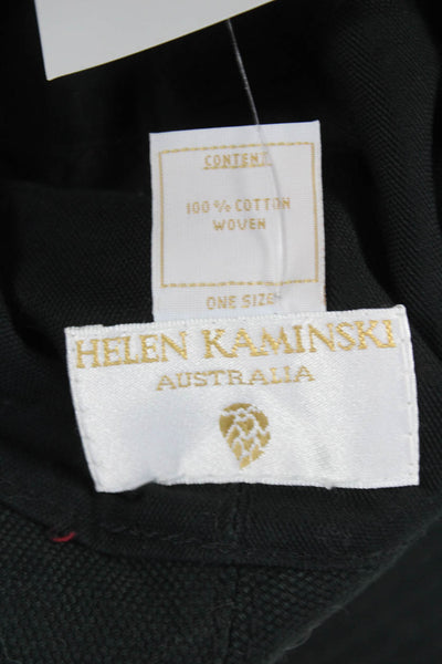Helen Kaminski Women's Wide Brim Bow Bucket Hat Black One Size