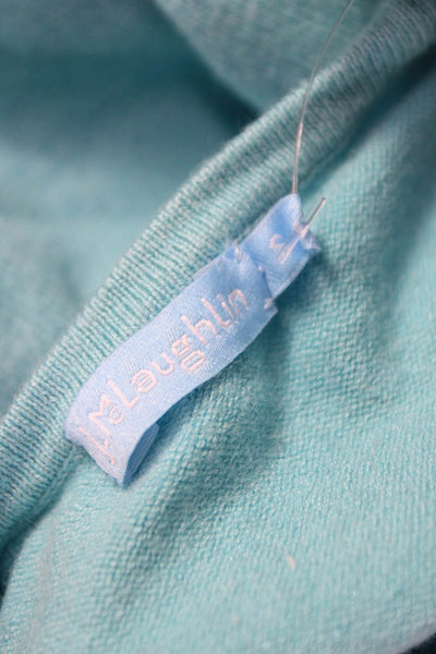 J. Mclaughlin Women Cotton Pullover Sweater Blue Round Neck Long Sleeve Size S