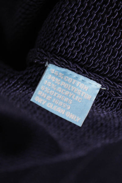 J. Mclaughlin Womens Pullover Sweater Cotton Boat Neck Long Sleeve Blue Size M