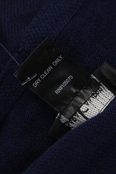 Sara Campbell Womens Blue Cotton V-Neck Cardigan 3/4 Sleeve Size M