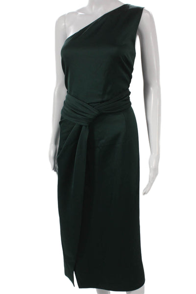 Ted Baker London Womens Sheath Dress One Shoulder Green Midi Size 6