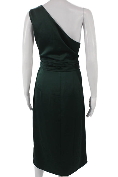 Ted Baker London Womens Sheath Dress One Shoulder Green Midi Size 6