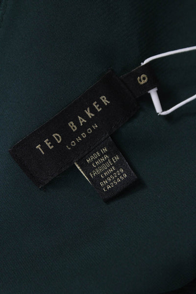 Ted Baker London Womens Sheath Dress One Shoulder Green Midi Size 6