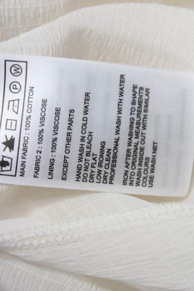 Ba&Sh Womens Maxi Dress White Cotton V Neck Sleeveless Zip Size 1