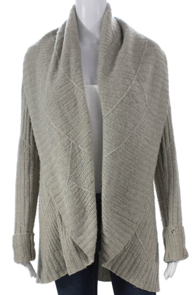 Ralph Lauren Black Label Women Cashmere Cowl Cardigan Gray Size M