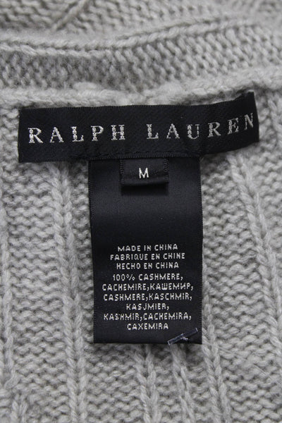 Ralph Lauren Black Label Women Cashmere Cowl Cardigan Gray Size M