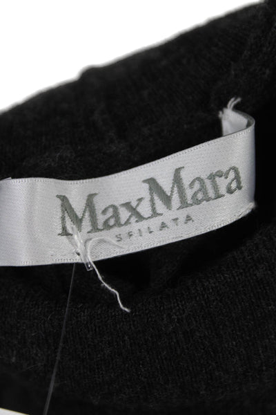 Max Mara Womens Wool Gray Turtleneck Pullover Long Sleeve Size S