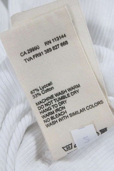 Majestic Filatures Womens Lyocell White Tee Short Sleeve Size 2